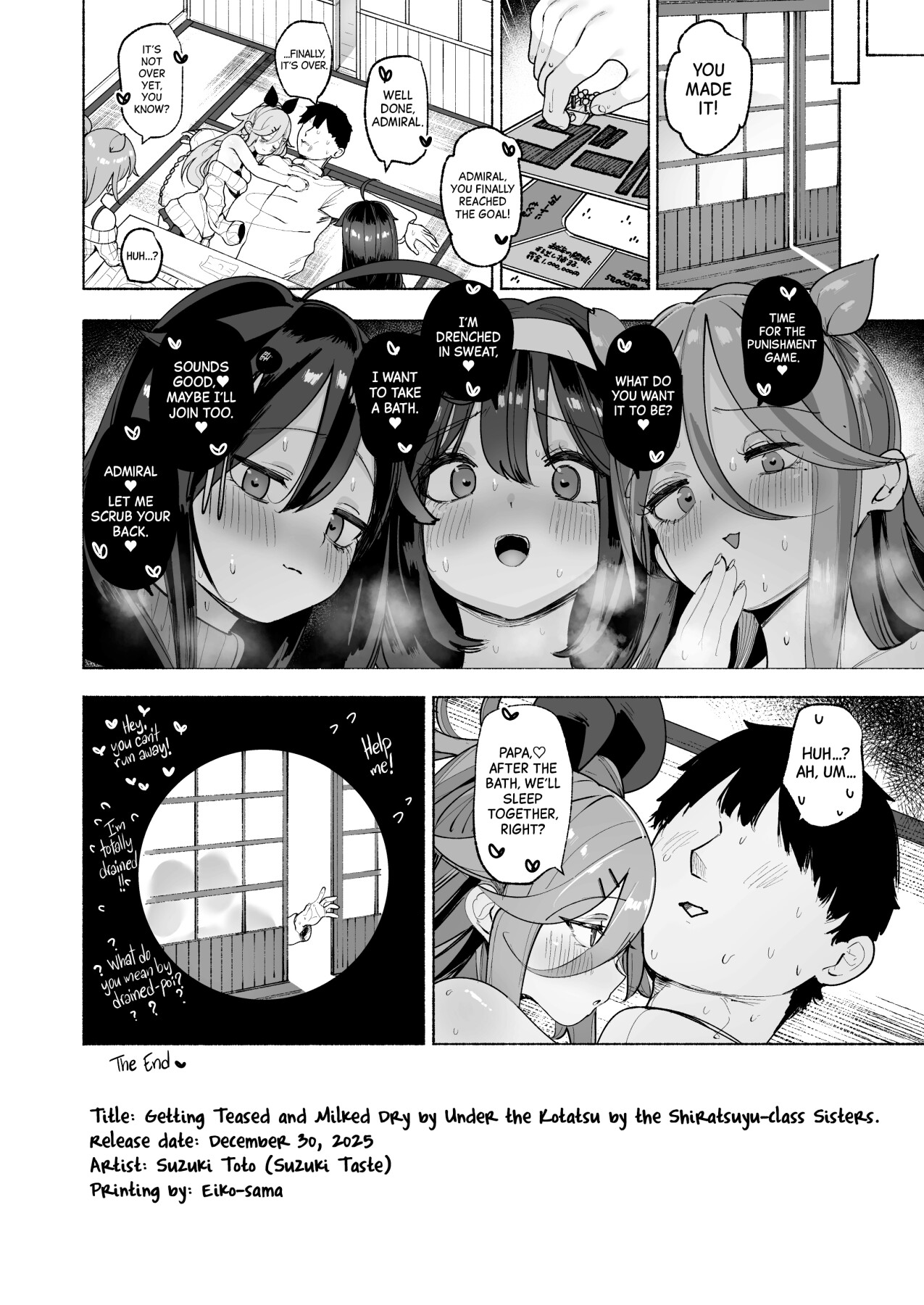 Hentai Manga Comic-Getting Teased and Milked Dry Under the Kotatsu by the Shiratsuyu-Class Sisters-Read-25